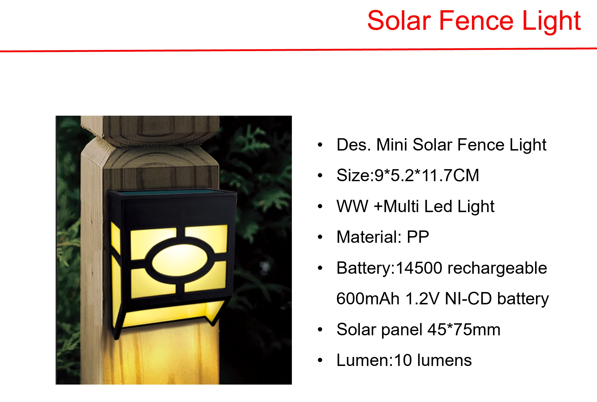 ソーラーLEDガーデンステーク&ミニソーラーフェンスライト