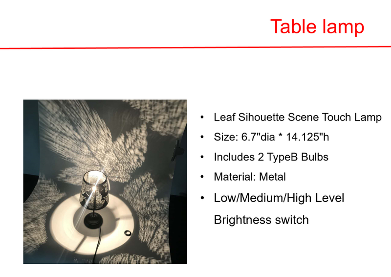 ソーラーLEDリーフシルエットシーンタッチランプ