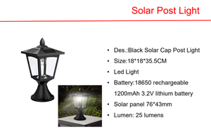 ソーラーLEDキャップポストライト&ミニランタンライト