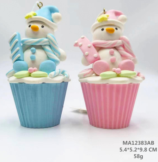 粘土生地キャンディ雪だるまブルー/ピンク - 49