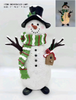 粘土生地 雪だるまは緑のスカーフを着ています ライト- 13