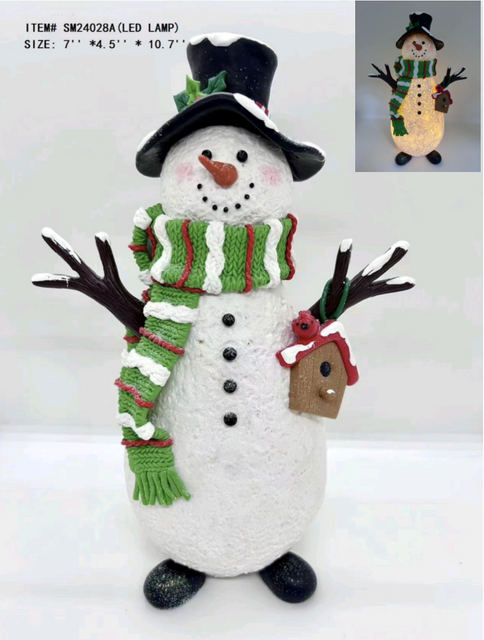 粘土生地 雪だるまは緑のスカーフを着ています ライト- 13