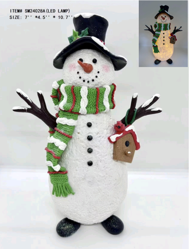 粘土生地 雪だるまは緑のスカーフを着ています ライト- 13