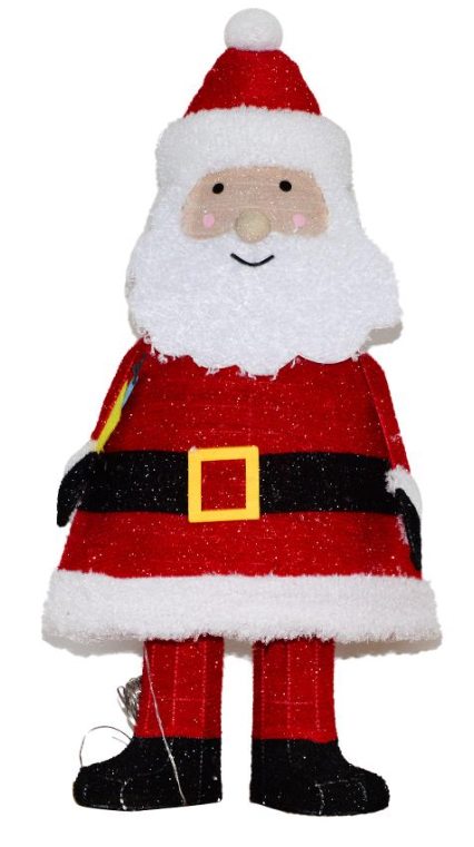 布で包まれたサンタの折りたたみ式ライト