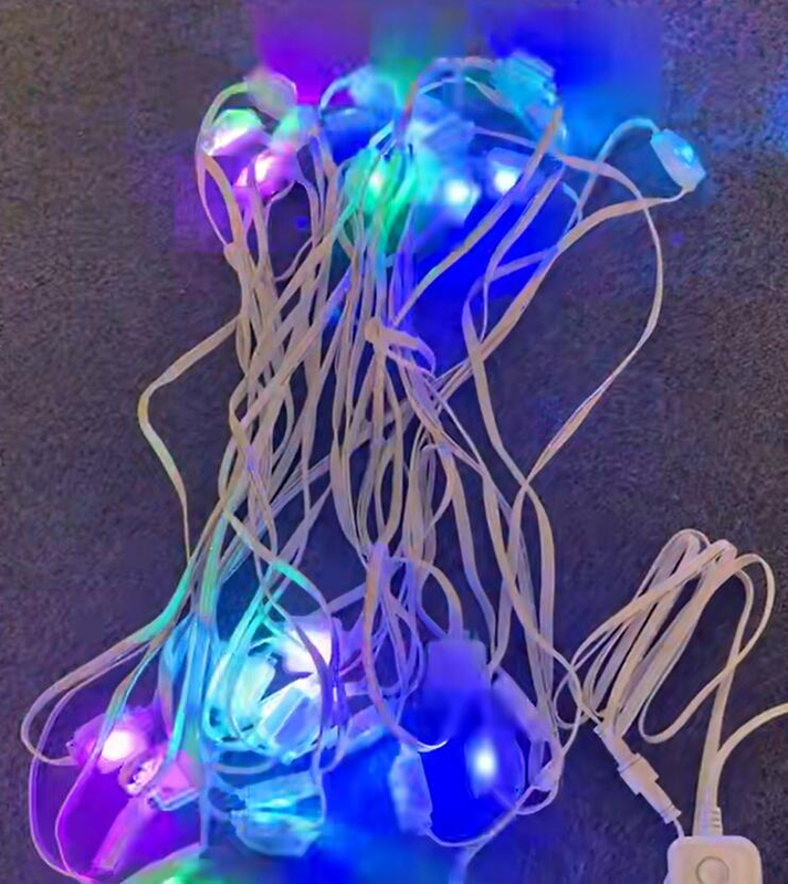 ファンタジールーフエッジ照明-5054 RGB四角いレンズハウジングとビルトインICコントロールボードを備えたRGBカラー変更LED