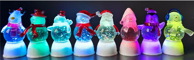 アクリル水風船ライト サンタクロースなどの形