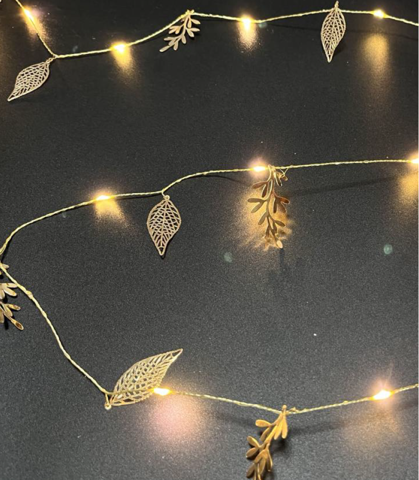 2M 20LED メタルリーフストリングライト