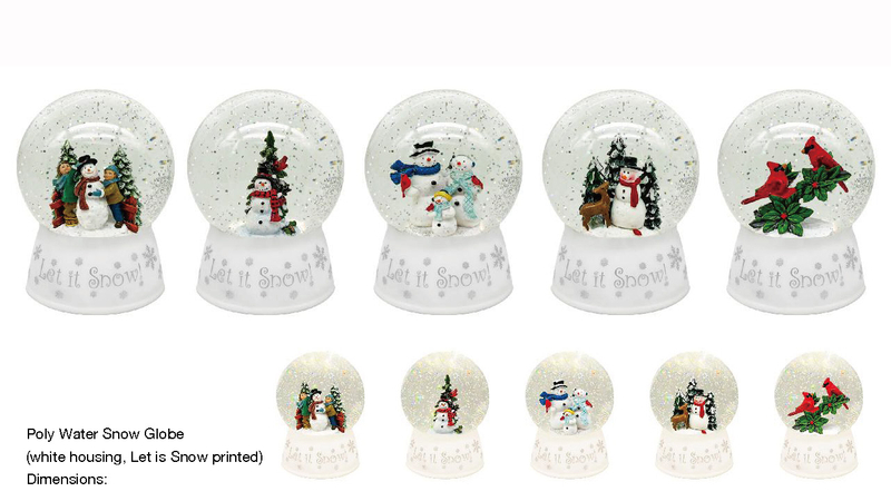 アクリルポリウォータースノードーム 雪だるま/赤い鳥 SR-124