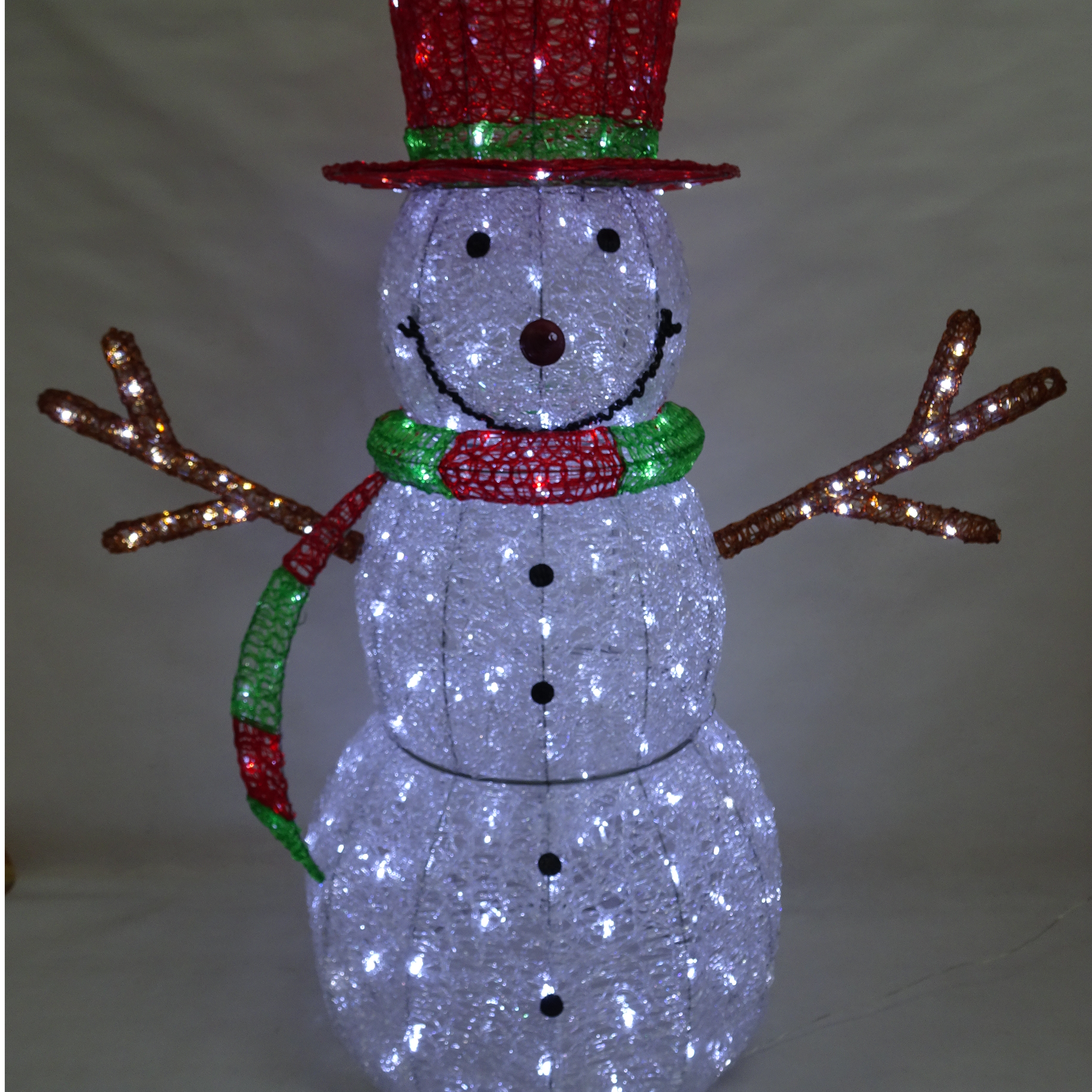 PS 3D 雪だるまクリスタル ライト 