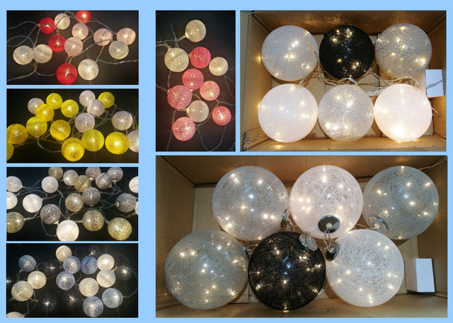 クリスマスボールデコレーションライトチェーン 