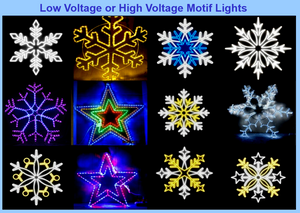 低電圧または高電圧街路モチーフライト