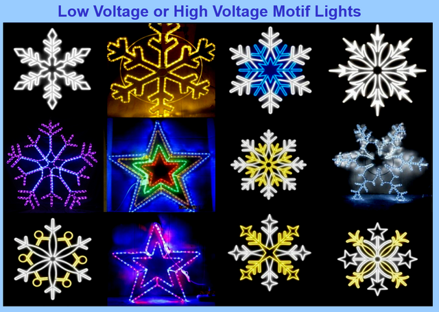 低電圧または高電圧街路モチーフライト