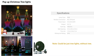 クリスマスツリーのライトをポップアップ 