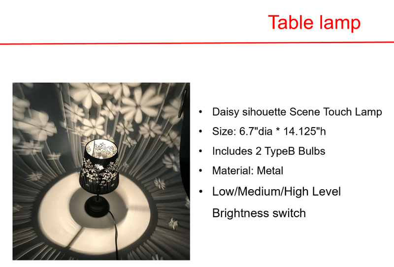 ソーラーLEDデイジーシルエットシーンタッチランプ