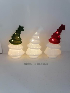 磁器 グリーン/ホワイト/レッド クリスマスツリー - 11