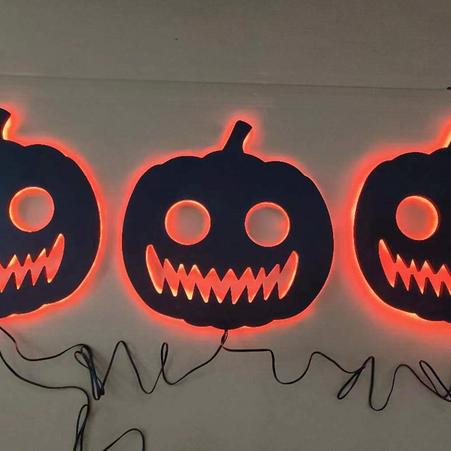 ハロウィン木製かぼちゃ（3個セット）