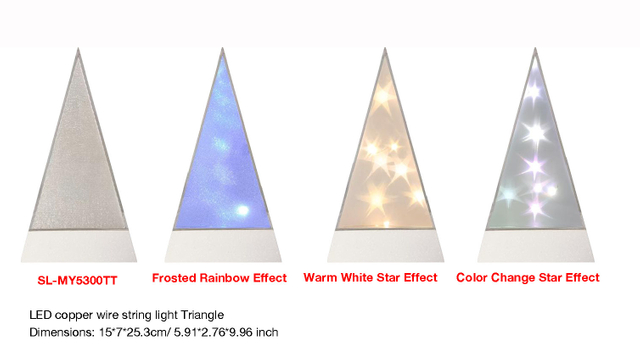 屋内装飾 LED 銅線ストリング ライト トライアングル- 19