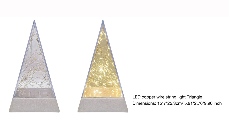 屋内装飾 LED 銅線ストリング ライト トライアングル- 17