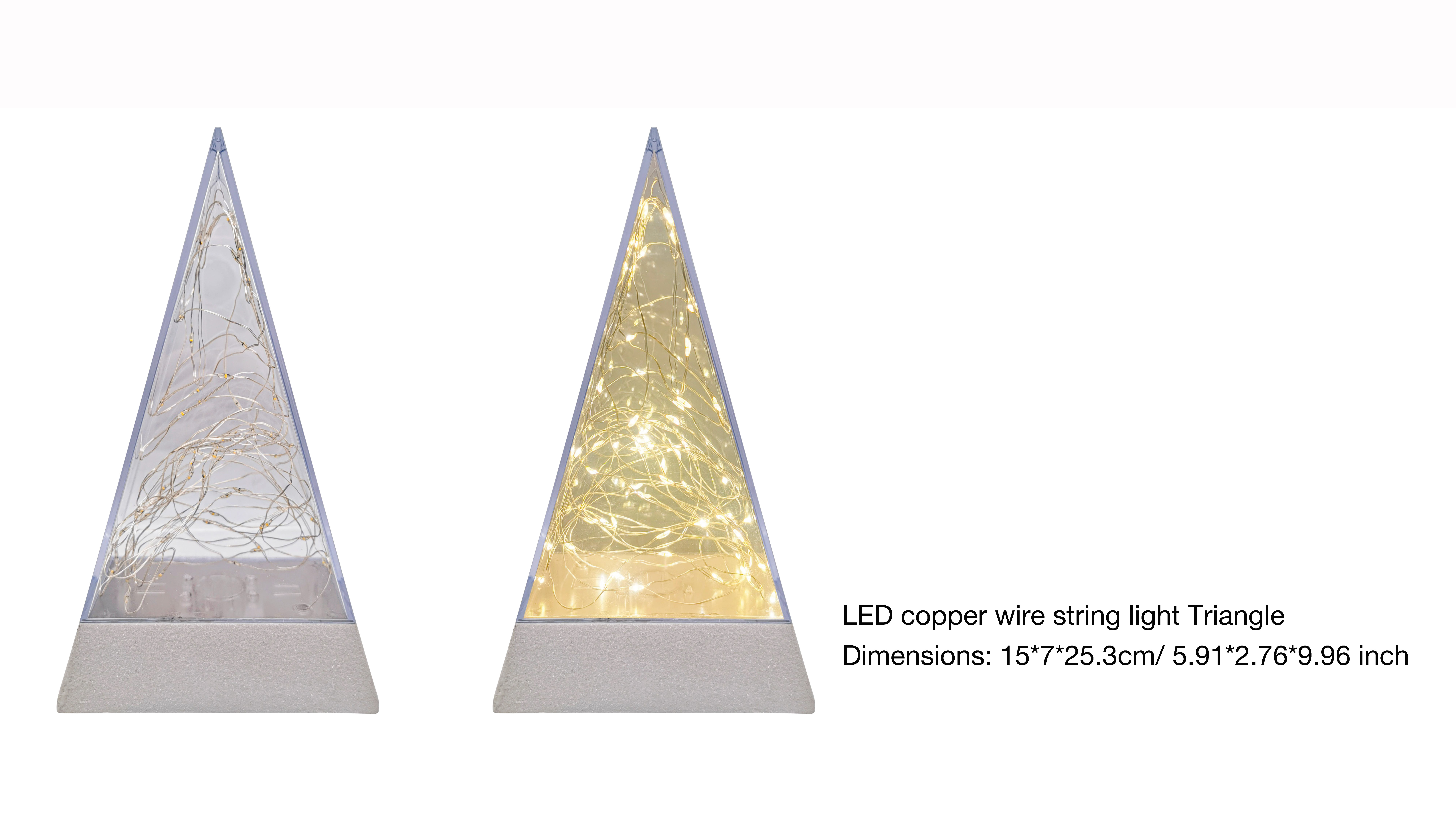 屋内装飾 LED 銅線ストリング ライト トライアングル- 17