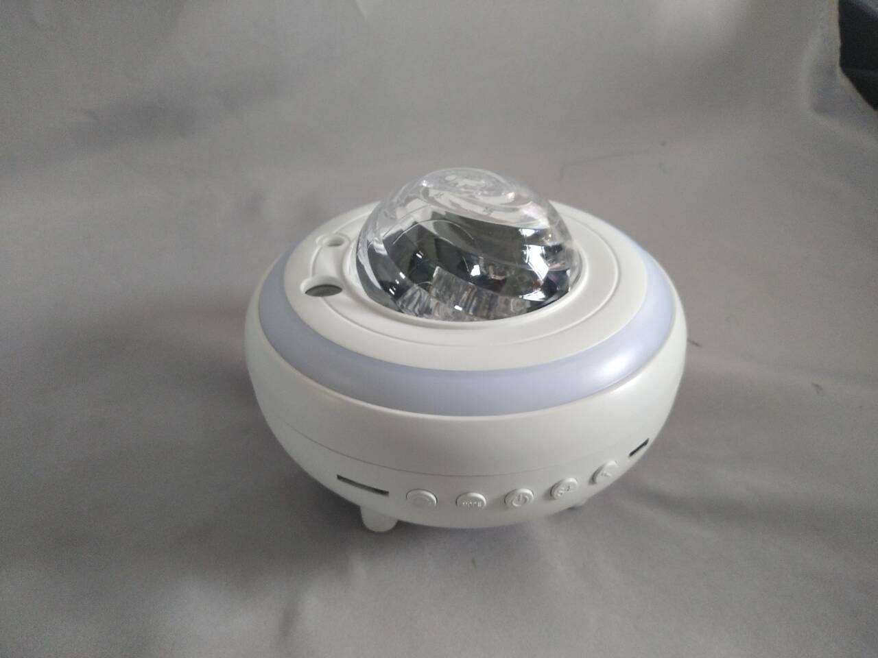 新しいモデルレーザームーン&ギャラクシーランニングライトオーディオプロジェクションランプ-360°回転星空の効果