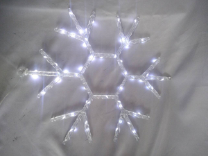 柔軟な銅線を備えたNowflake型の57ライト白いLED弦ライト - 透明な8モードUSBコネクタ、41x42cm