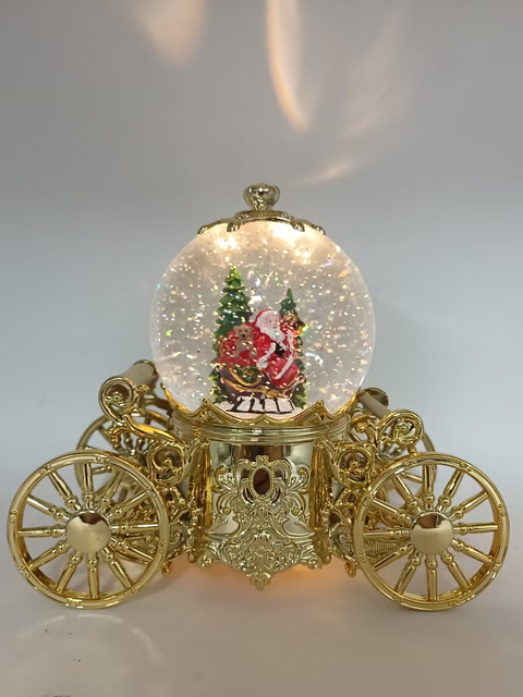 金メッキのカボチャのキャリッジランタン気まぐれな年配の高齢者&クマのインテリア