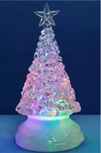 アクリル透明クリスマスツリーRGBライト