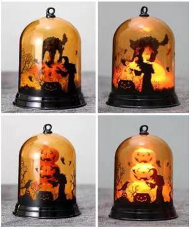 アクリル製ハロウィンスカルキャンドル