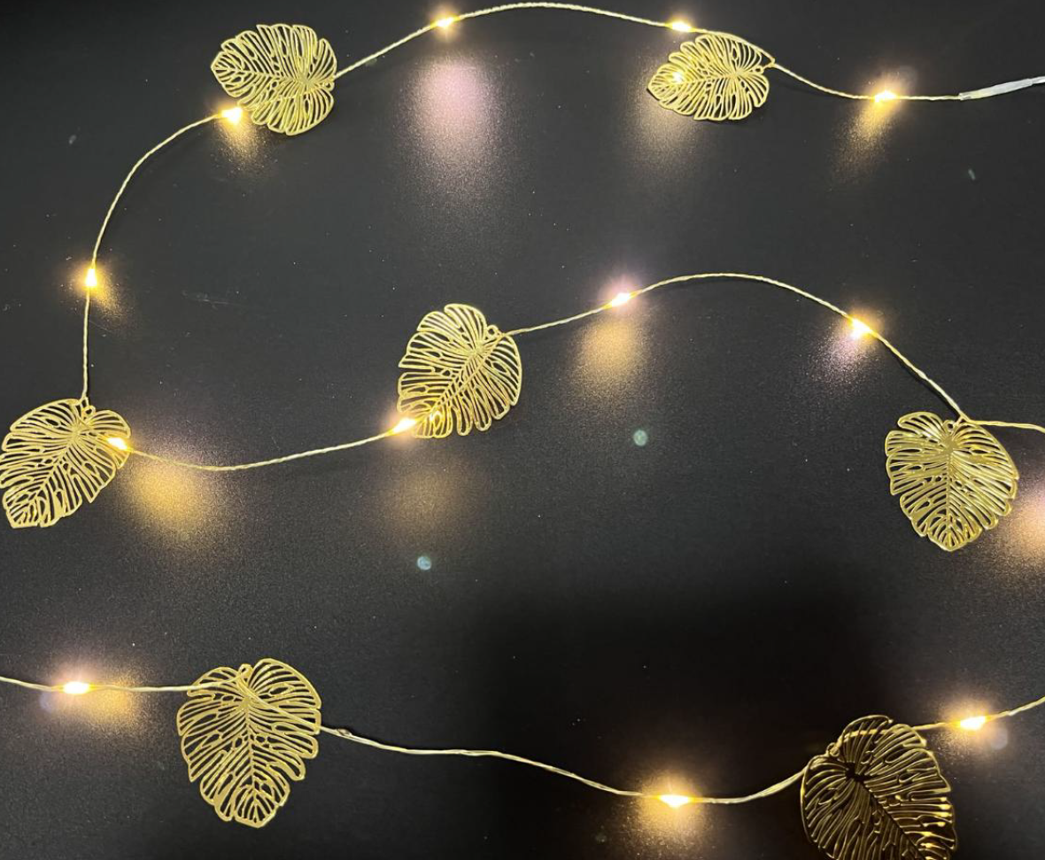 2M 20LED メタルリーフストリングライト