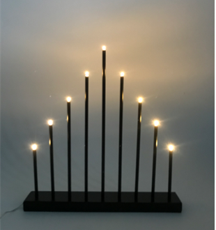 金属製の燭台ライト