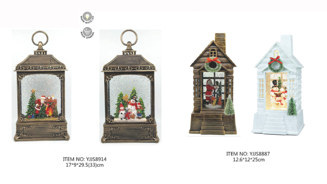 アクリル水回しライト サンタクロース&キッズ/スノーマン&キッズ/サンタクロース&アニマル/スノーマン合唱団 SJ-4