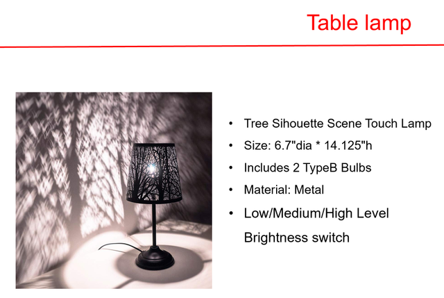 ソーラーLEDツリーシルエットシーンタッチランプ