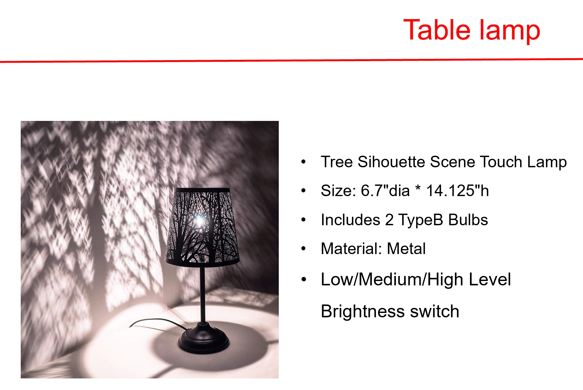 ソーラーLEDツリーシルエットシーンタッチランプ