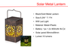ソーラーLEDスクエアウォール&ブラック/ゴールドメタルランタンライト