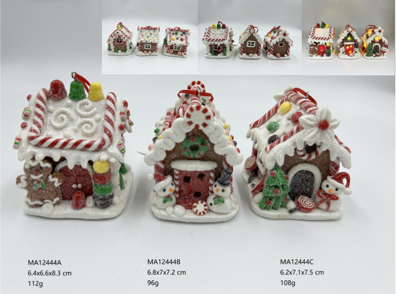 粘土生地のジンジャーブレッドマン / 雪だるま / ハウスライト付きクリスマスツリー - 42