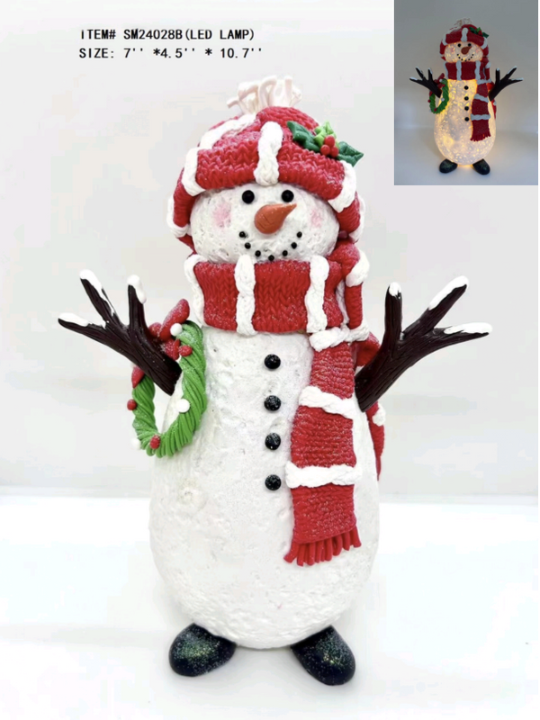 雪だるまがスカーフをかぶっている粘土生地 - 14