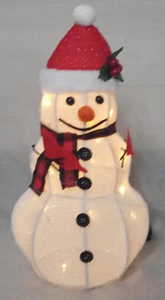 ファブリック製の折りたたみ可能な雪だるまライト