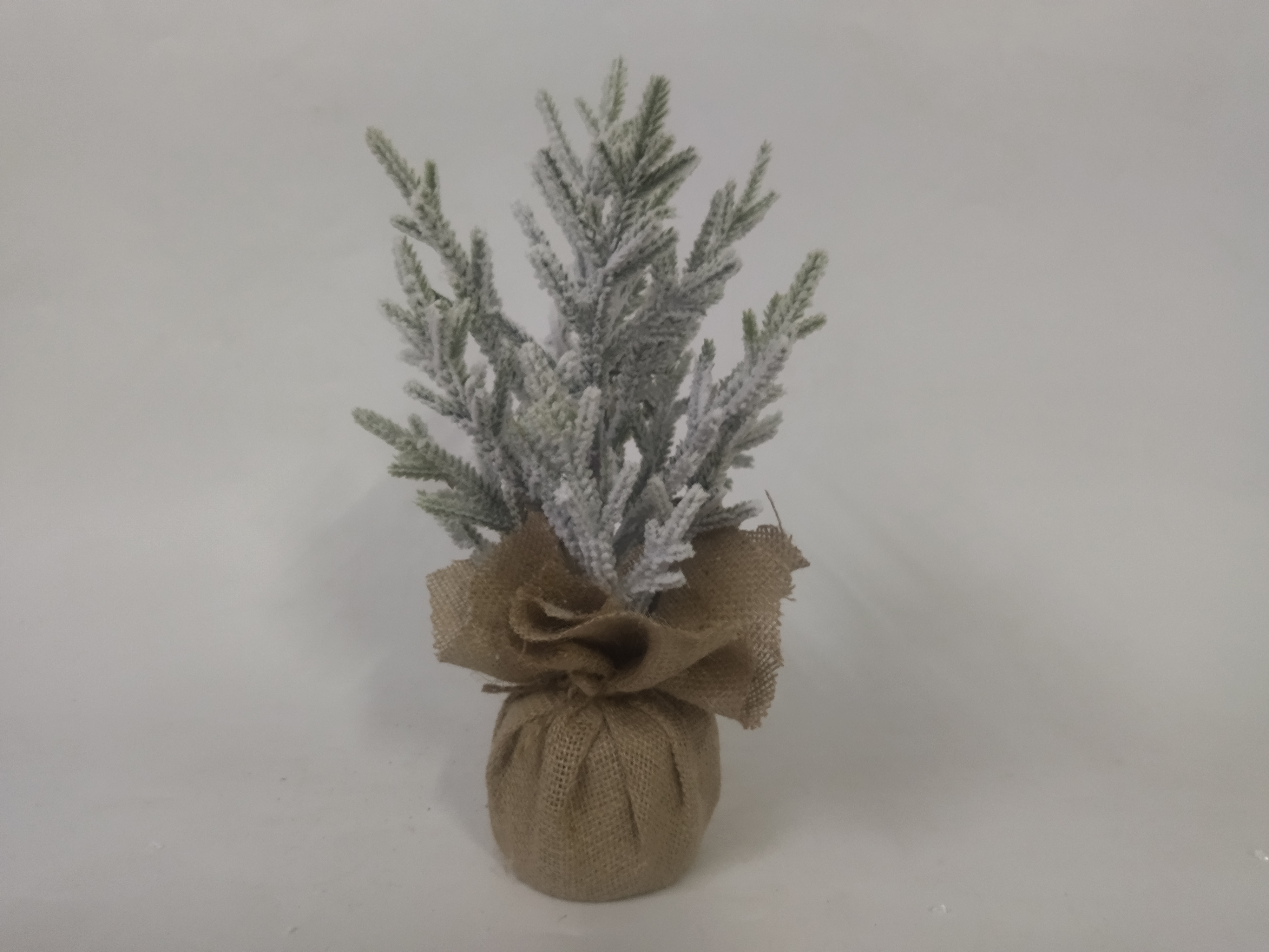 X'mas グリーン ミニ ツリー + 布製洗面器付き植毛 - 32