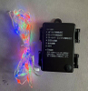 4色の透明なファブリックワイヤーLEDストリングライト-6モードのバッテリーボックス付き35ライト（3×AAバッテリー）
