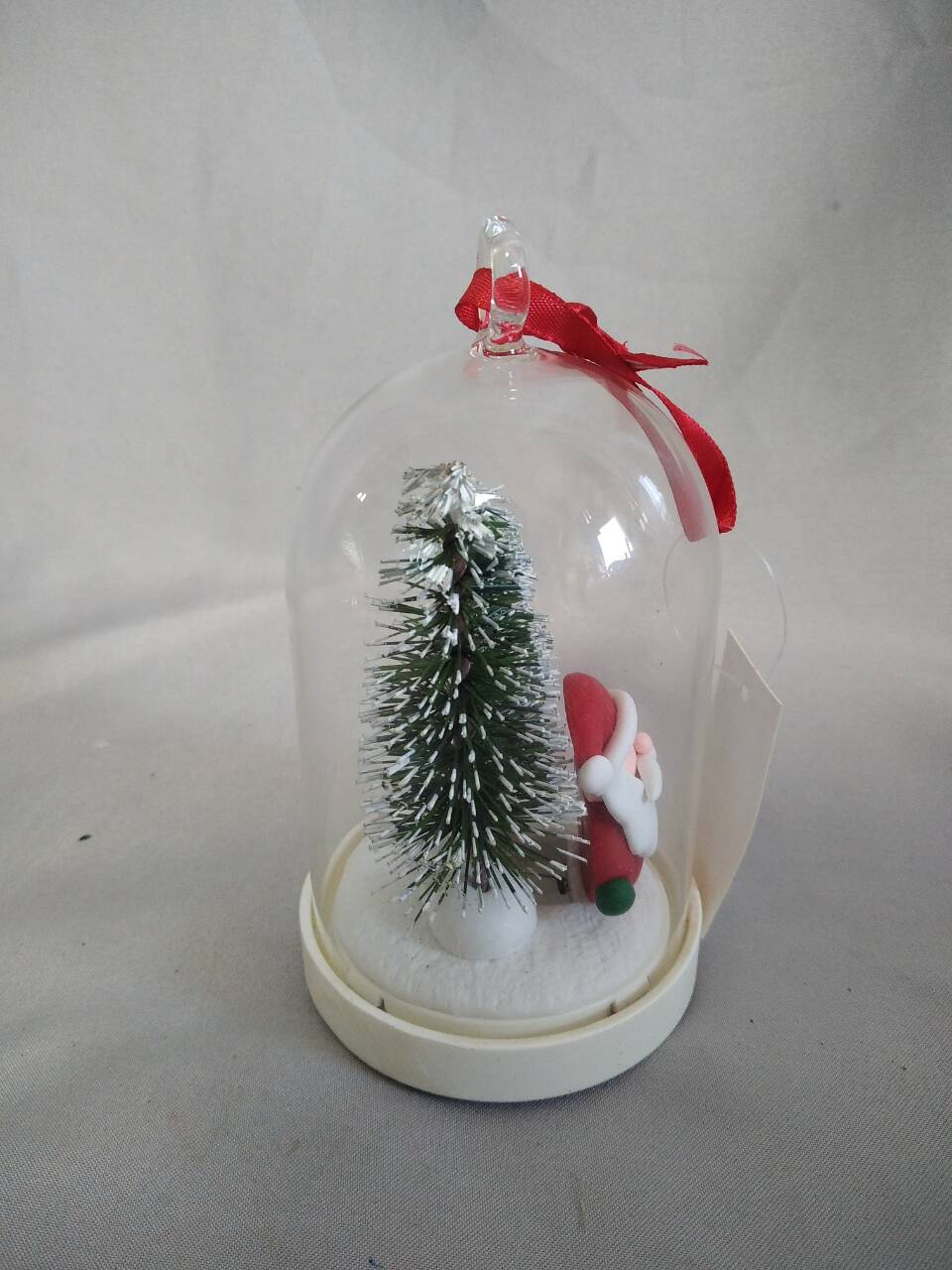 魅惑のガラスドームクリスマスツリー&サンタ飾り10枚の銅線灯| 4：1点滅モード温かい白い輝き| LR44バッテリー駆動