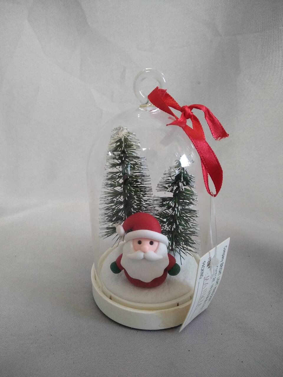 魅惑のガラスドームクリスマスツリー&サンタ飾り10枚の銅線灯| 4：1点滅モード温かい白い輝き| LR44バッテリー駆動