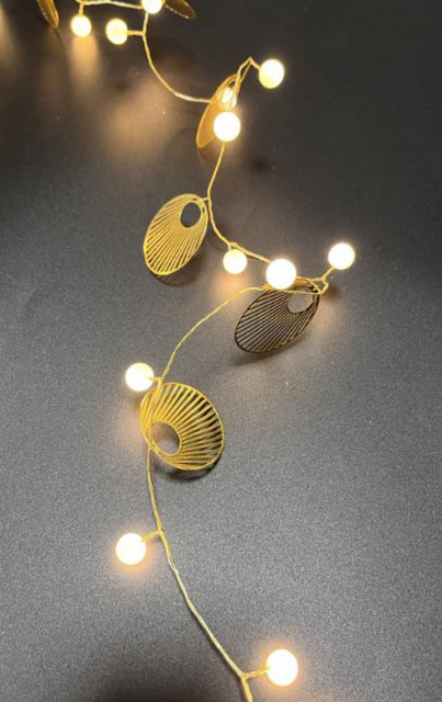 2M 20LED メタルリーフストリングライト