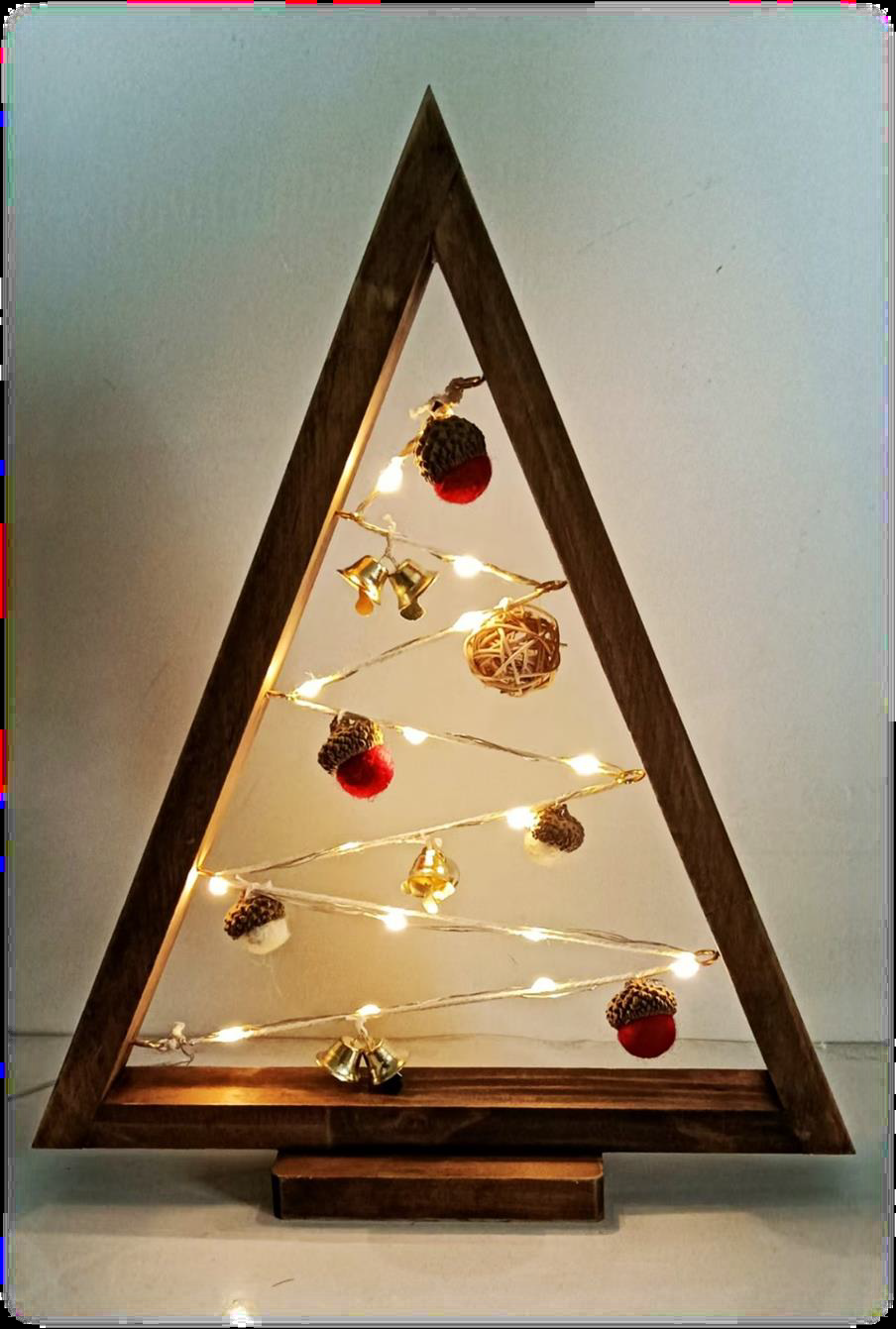 スターライトストリング&ウッドトライアングルランプ