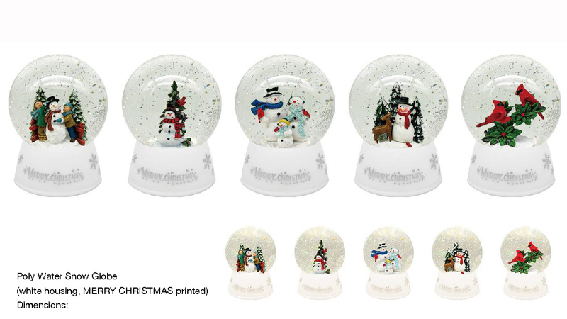 アクリルポリウォータースノードーム 雪だるま/赤い鳥 SR-126