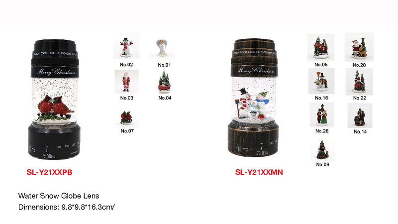 アクリルウォータースノードームレンズ 鳥/雪だるま SR-110