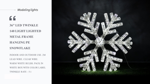 メタル フレーム ハンギング Pe スノーフレーク