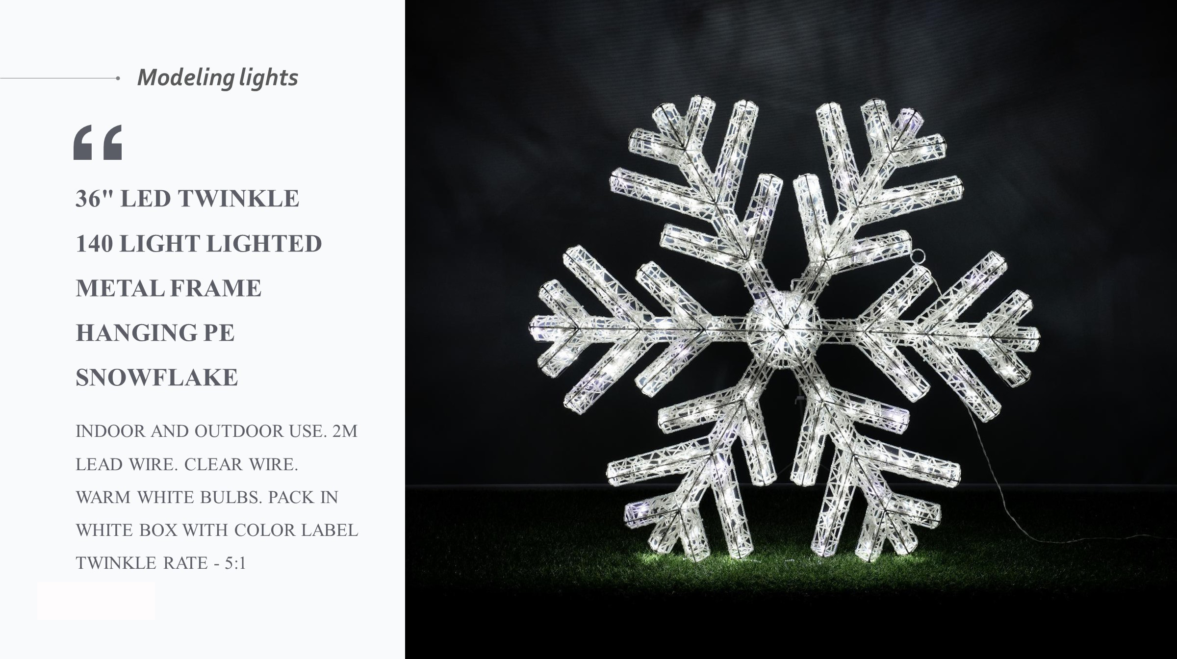 メタル フレーム ハンギング Pe スノーフレーク