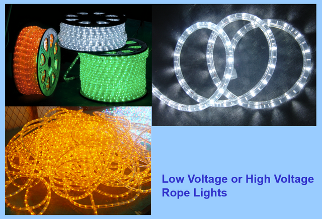 低電圧または高圧ロープライト