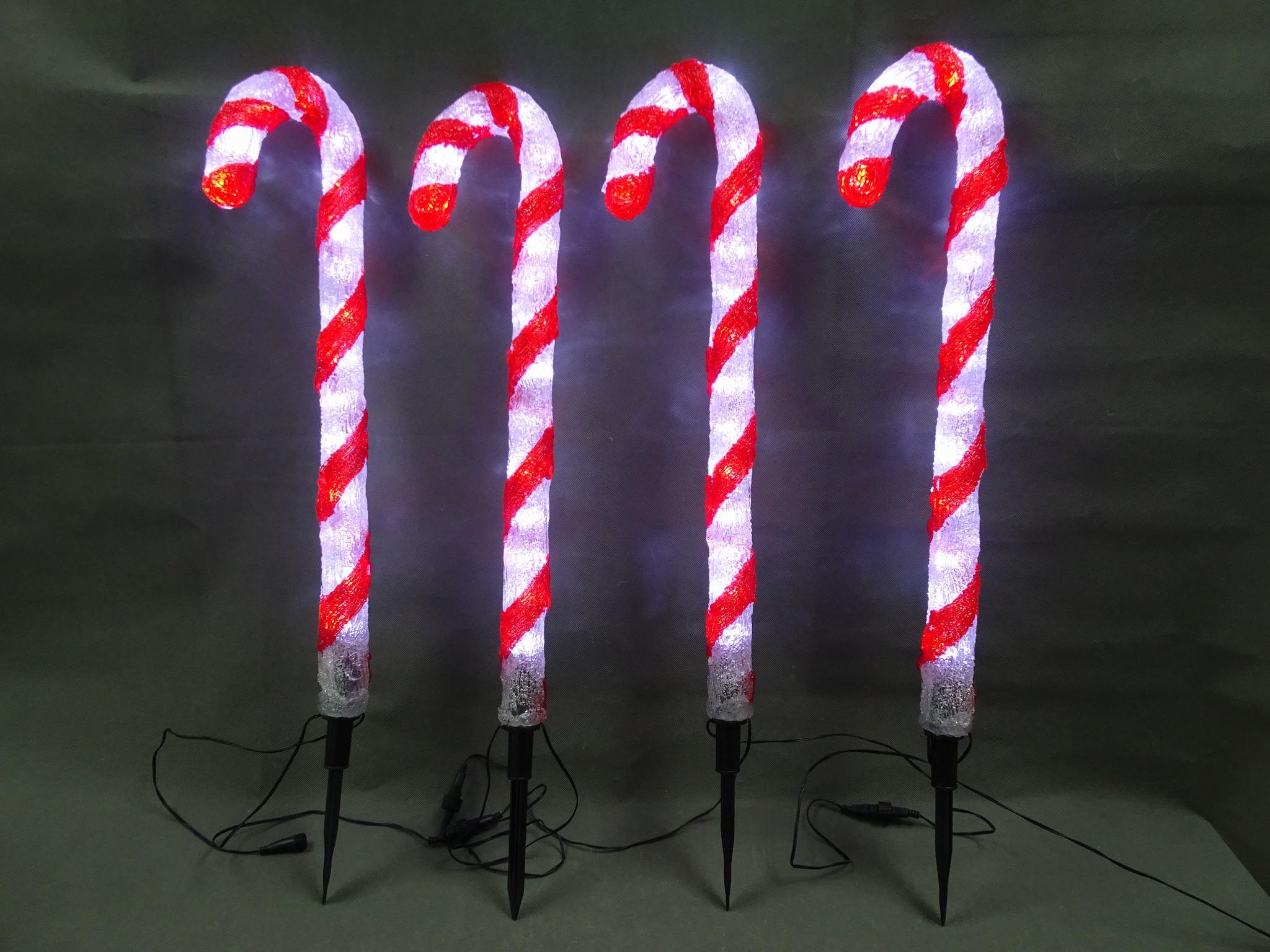 PS 3D 4 個の松葉杖クリスタル ライト 