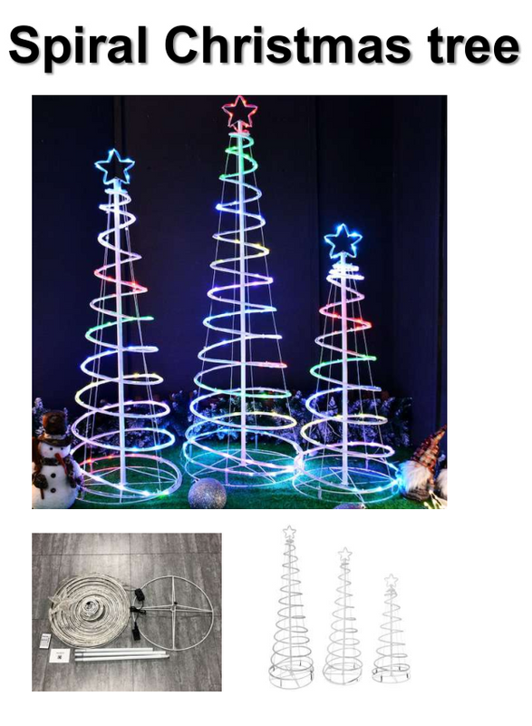 スパイラルクリスマスツリーライト